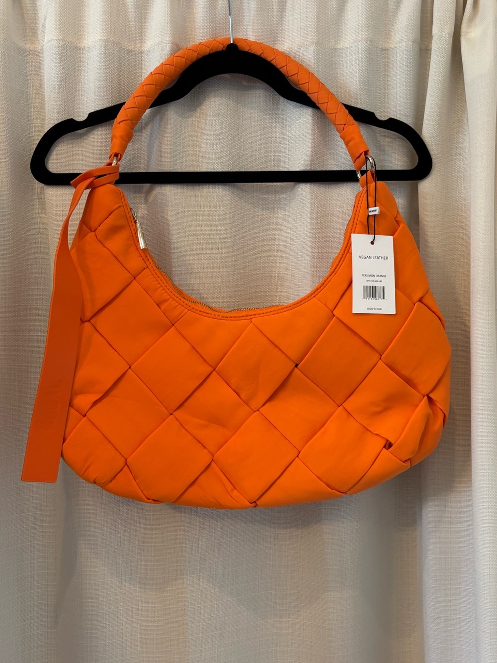 NWT Jason Wu Orange Woven Shoulder Bag - Vegan Leather